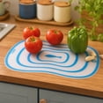 thumbnail image 5 of Cutting Board Mat Large Flexible Blue Silicone for Kitchen Prep, 5 of 7