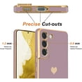 thumbnail image 3 of for Samsung Galaxy S22 5G Case for Women Girl Cute Love-Heart Luxury Bling Soft Back Cover Raised Full Camera Protection Bumper Silicone Shockproof Phone Case for Galaxy S22 5G, Lavender, 3 of 13