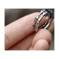 thumbnail image 3 of ZMY Home Skull Ring Stainless Steel Handmade Jewelry Cool Punk Rock Bone Band Ring (8), 3 of 6