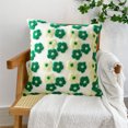 thumbnail image 4 of Daisy Pillow Covers Flowers Throw Pillow Case 18 x 18 Inch Plush Faux Fur Soft Cushion Cover for Spring Summer Home Outdoor Farmhouse Couch Sofa Decor, 4 of 6
