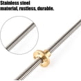 thumbnail image 3 of Jinsinto 3D Printer Accessories, T8 Trapezoidal Threaded Pin Lead Screw + T8 Nut, 2mm Pitch, 8mm Screw Thread, Stainless Steel, for Stepper Motor(100mm), 3 of 5
