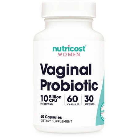 Nutricost Vaginal Probiotic for Women (10 Billion CFU) 60 Capsules - GMO-Free, Gluten-Free, 30 Servings