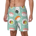 thumbnail image 2 of Balery Kawaii Sushi Mens Swim Trunks Swim Shorts for Men Quick Dry Inseam Beach Shorts with Compression Liner Pocket-Medium, 2 of 9