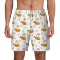 thumbnail image 2 of Goofa Rabbit And Carrot Printed Men's Swim Trunks Board Shorts Quick Dry Mens Swimming Trunks with Compression Liner,Breathable Fit Hawaii Beach Shorts-Small, 2 of 9