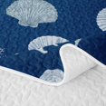 thumbnail image 5 of Manfei Watercolor Ocean Quilt Full,Cute Sea Plant Full Bedspread Sets,Nary Blue,3pcs, 5 of 7