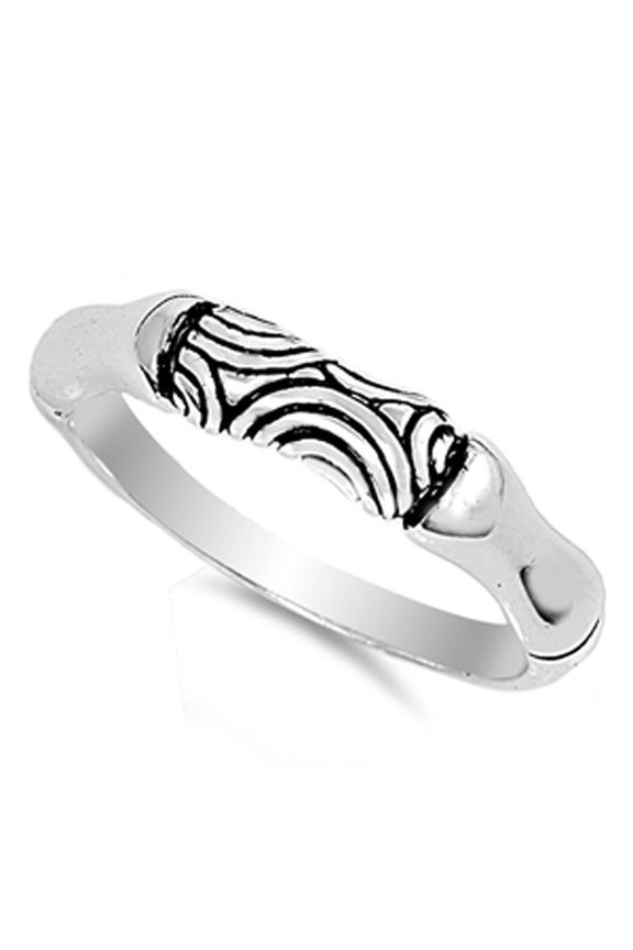 Bali Wave Criss Cross Stackable Ring .925 Sterling Silver Band Jewelry Female Male Unisex Size 9