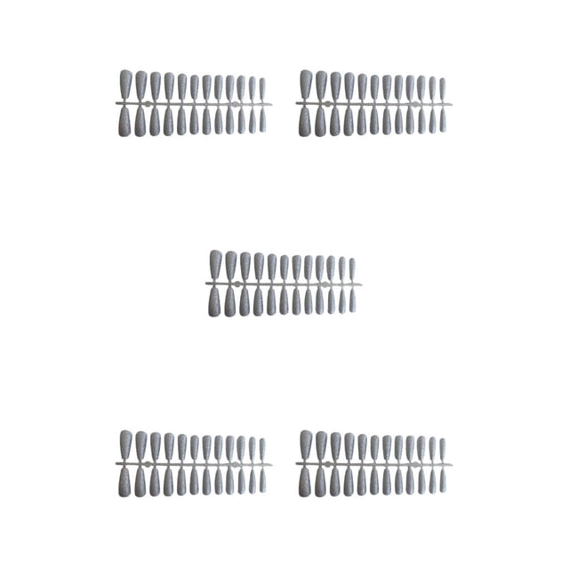 Soidarity 24 piezas de uñas postizas en forma de T extralarga prensa en estilo ataúd parche para uñas puntas de uñas brillantes decoración de manicura Type2 NO2 Soidarity CBP449623