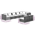 thumbnail image 4 of vidaXL 8 Piece Garden Lounge Set with Cushions Brown Poly Rattan, 4 of 4