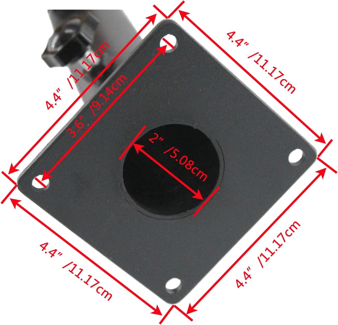 Heavy Duty Square Steel Umbrella Base With Adjustable Knob, Umbrella Holder For Patio, Docks, Picnic Tables
