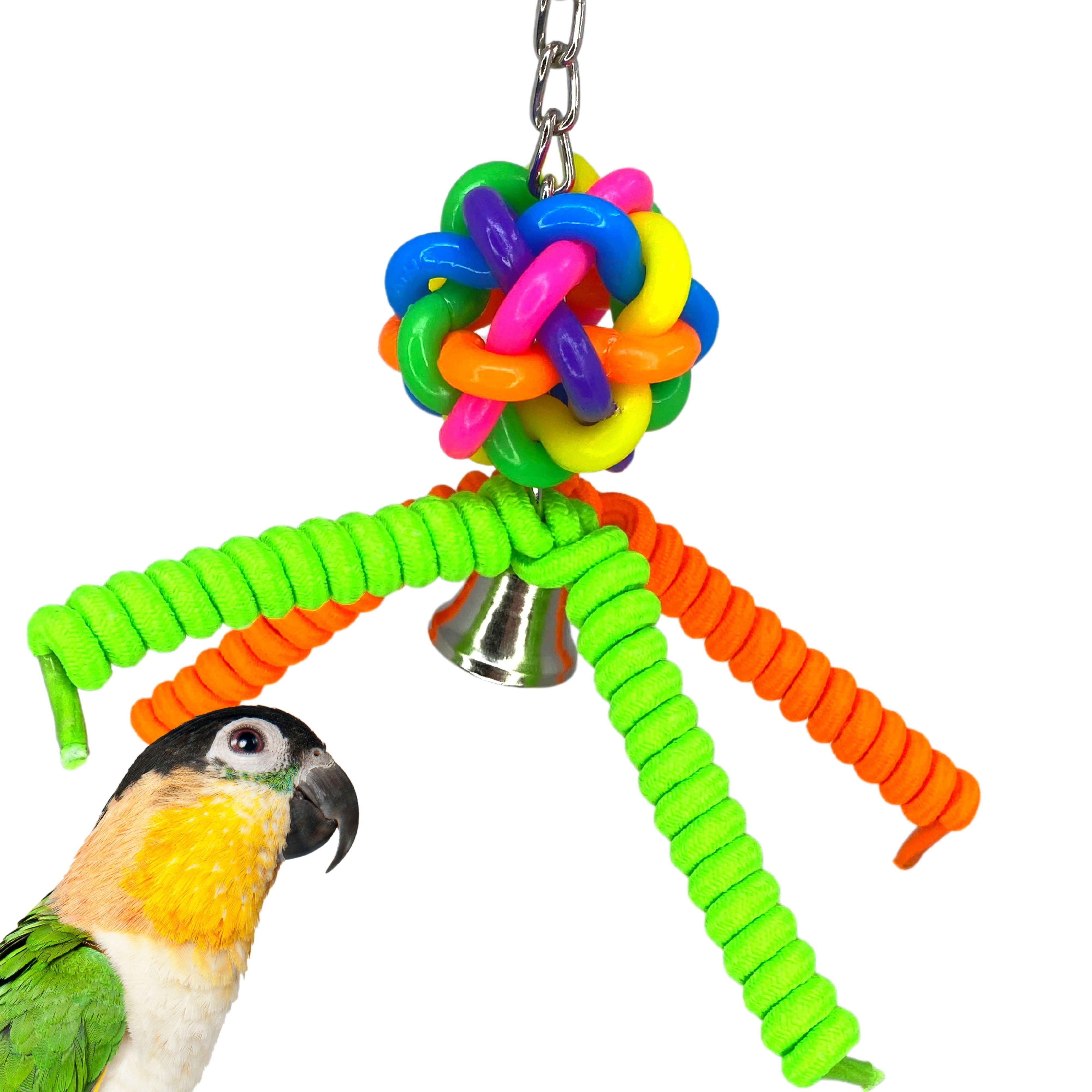 Dingaling w/ 2 or 3 Bells Cockatiel Parakeet Parrotlet Lovebird Toy.Fowl Play 