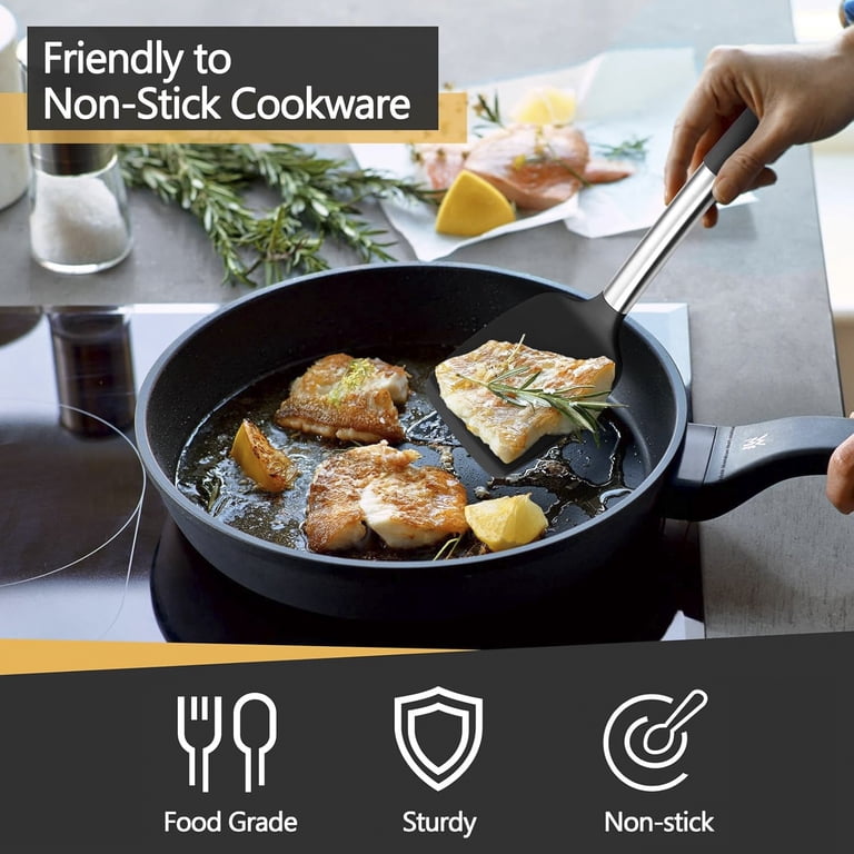 Behome 2-Pack Silicone Spatula Set, Non-Stick Turners photo 3