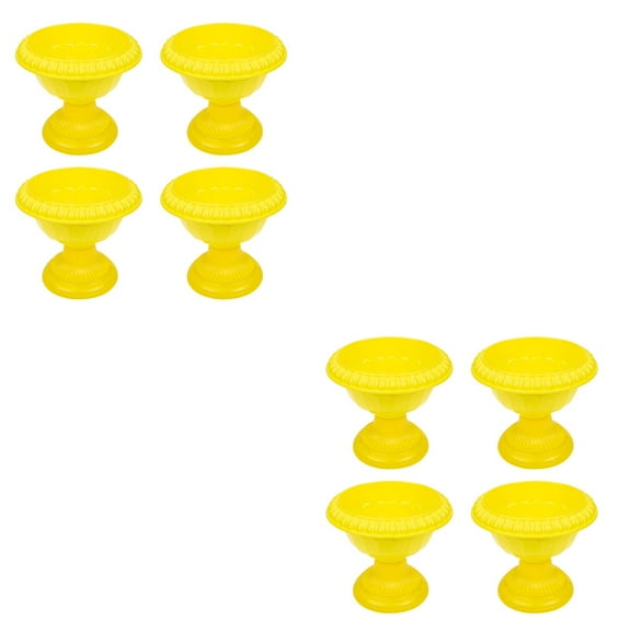 Hemoton 8 pcs  Urn Planter European Style Plastic Flowerpots for Wedding Front Door Porch Garden