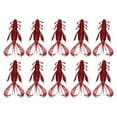 thumbnail image 2 of Wweixi 10pcs Bait Shrimp Realistic Reusable Double-Color Wire Baits Bionic Practical Vivid Sporting Goods Playing Barbed 4#, 2 of 8