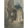 thumbnail image 2 of John Sell Cotman 18x24 Black Ornate Framed Double Matted Museum Art Print Titled: Rievaulx Abbey, Yorkshire (1803), 2 of 5