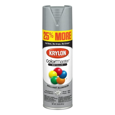 Krylon® ColorMaster Paint + Primer Metallic Aluminum ,