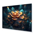 thumbnail image 2 of Designart "Sacred Lotus Floral Bloom Orange III" Floral Lotus Metal Art Living Room, 2 of 5