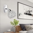 thumbnail image 2 of Lámpara de pared decorativa Sunnimix cristal plateado lámpara de pared, 2 of 7