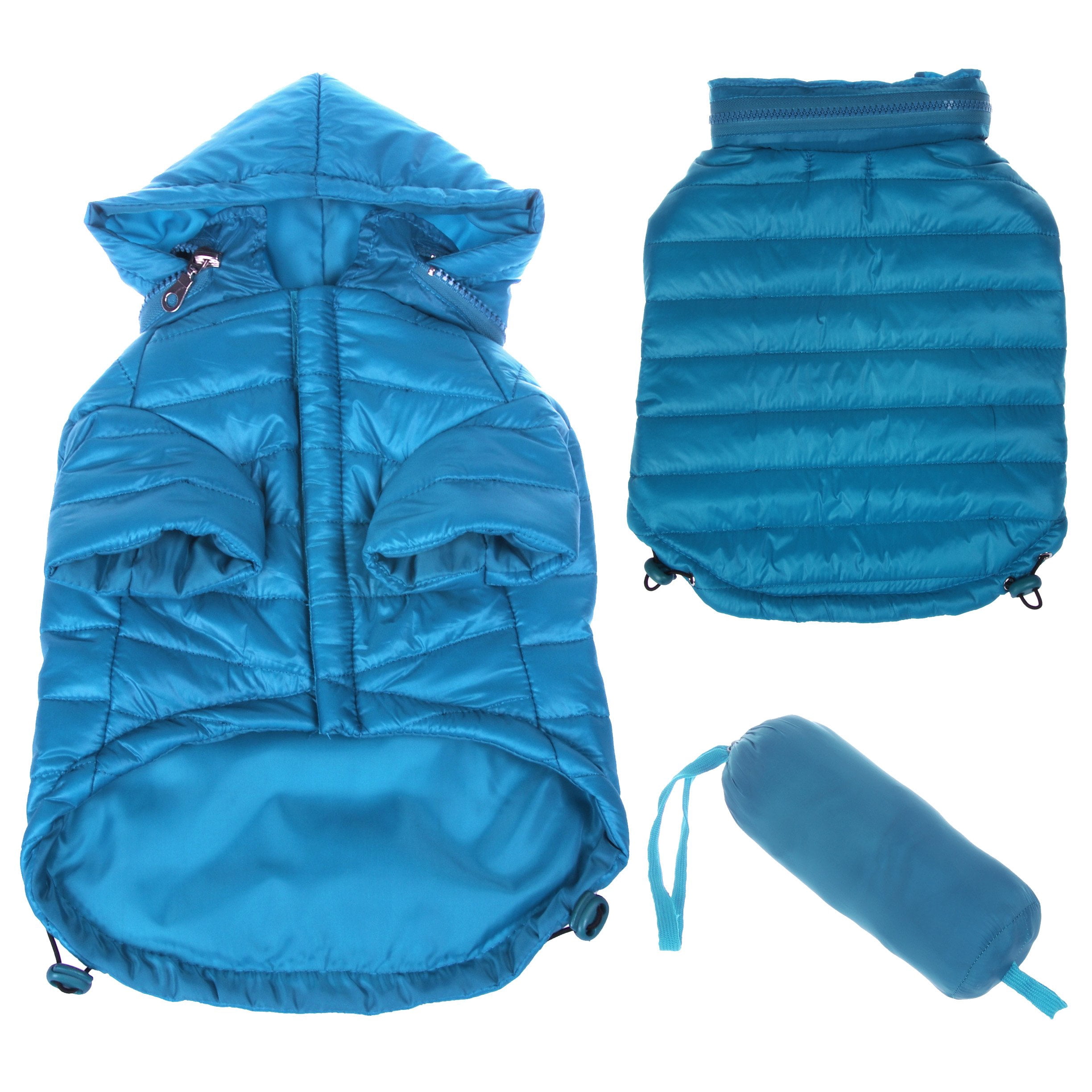 Pet Life ® Lightweight Adjustable and Collapsible 'Sporty Avalanche' Dog Coat w/ Pop-out Zippered Hood