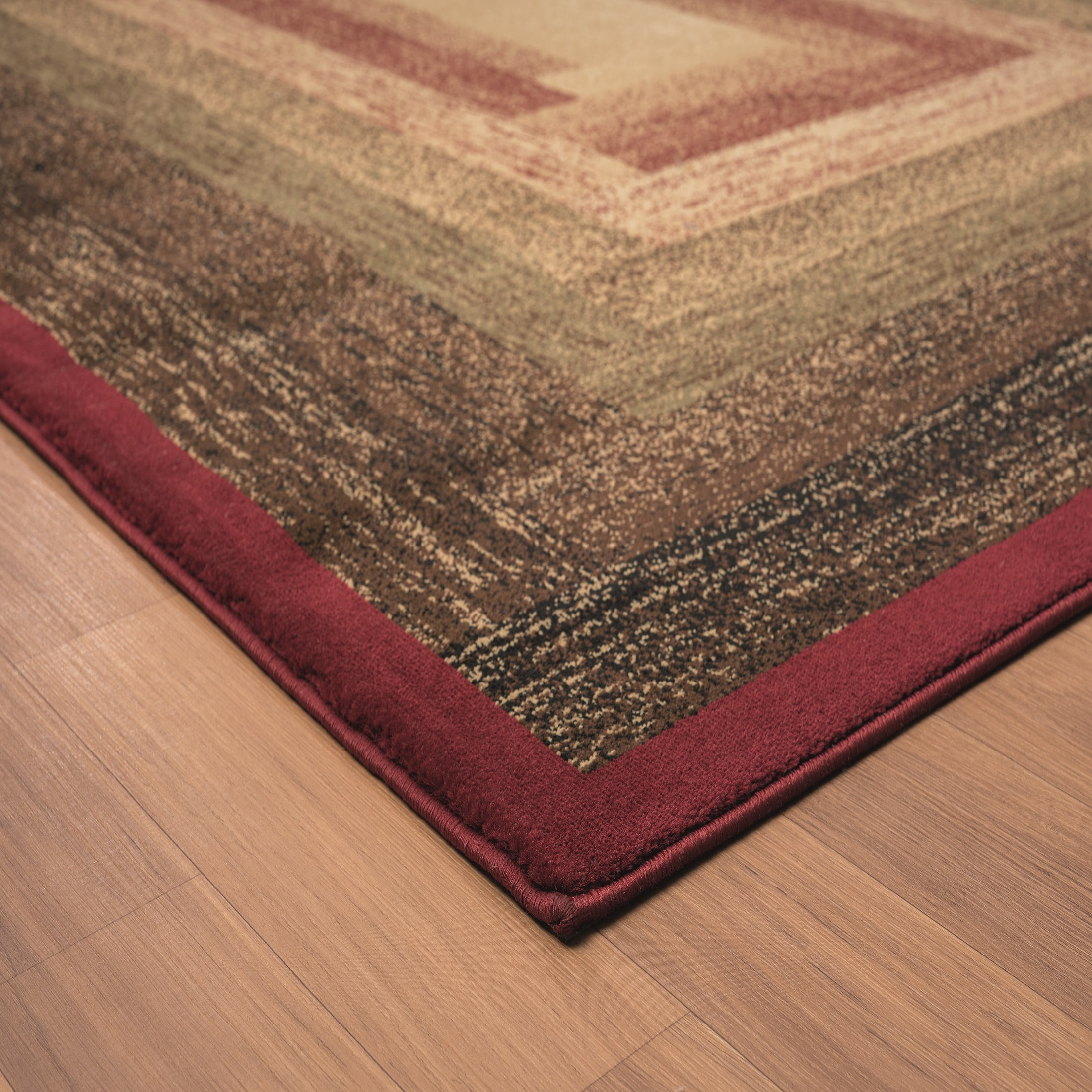 United Weavers Plateau Meadows Transitional Border Runner Rug, Red, 2'7" x 7'2"
