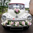 thumbnail image 5 of Just Married Decorations JUST MARRIED Wedding Party Decoration Car Decor White and Silver Banner and Balloons Vintage Bunting Photo Props Bridal Shower, 5 of 10