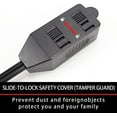 thumbnail image 3 of EP 2 Pack 6 Ft Extension Cord with 3 Power Outlets - 2 Prong Plug, 16 AWG SPT-2 Durable Black Power Cable for Home, Office or Kitchen - UL Listed, 3 of 6