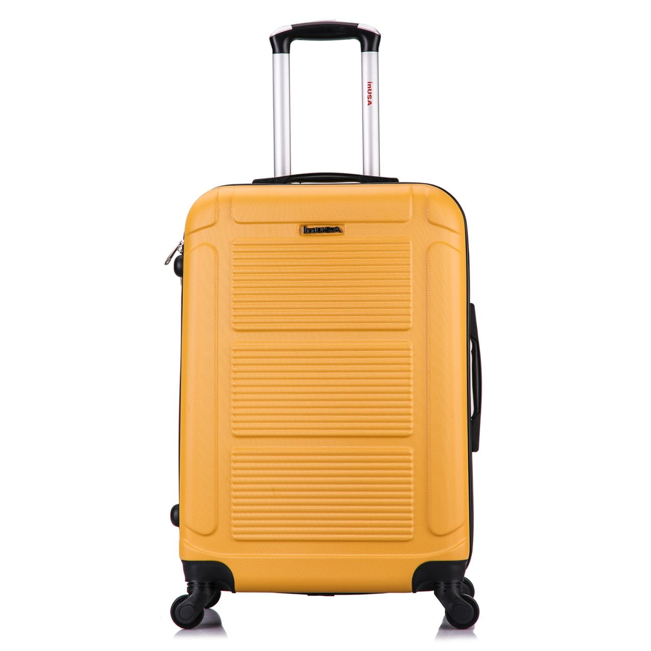 InUSA Pilot 24" Hardside Lightweight Luggage with Spinner Wheels, Handle, and Trolley, Mustard