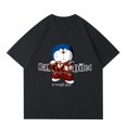 thumbnail image 1 of Camisetas de algodón con estampado de gato de dibujos animados para hombre, Tops de manga corta, camisetas informales de gran tamaño, camiseta Y2K con cuello redondo, Verano, 1 of 4