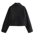thumbnail image 3 of Women's Chic Lapel Streetwear Jacket Short Coat Front Zipper Design with Big Pockets Loose Fit Casual Winter Fashion Statement, 3 of 3