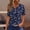 01#Blue, variant on St. Patrick's Day Print Short Sleeve O-Neck T-Shirts & Blouse (Women's)