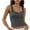 Dark Gray, variant on HaoXianJian Women's Camisole Square Neck Tank Top Workout Shirts 2025 Summer Exercise Basic Camis Tee Shirts