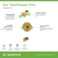 thumbnail image 6 of Symmons 3592BBBZ15TRM Dia Hydromersion Tub And Shower Trim Package - Bronze, 6 of 7