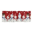 thumbnail image 2 of Christmas Decorations Outdoor Curtain Christmas Snowman Curtain Kitchen Rod Pocket White Snowflake Window Curtain Short Topper Curtains For Winter Holiday Christmas Decorations Polyester curtains, 2 of 9