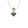 thumbnail image 2 of Delight Jewelry Silvertone Lime Green Cheetah Print Heart Mia Monkey Charm Necklace, 2 of 4