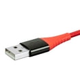 thumbnail image 4 of Monoprice USB 2.0 Micro B to Type A Charge & Sync Cable - 3 Feet - Red | Nylon-Braid, Durable, - AtlasFlex Series, 4 of 6