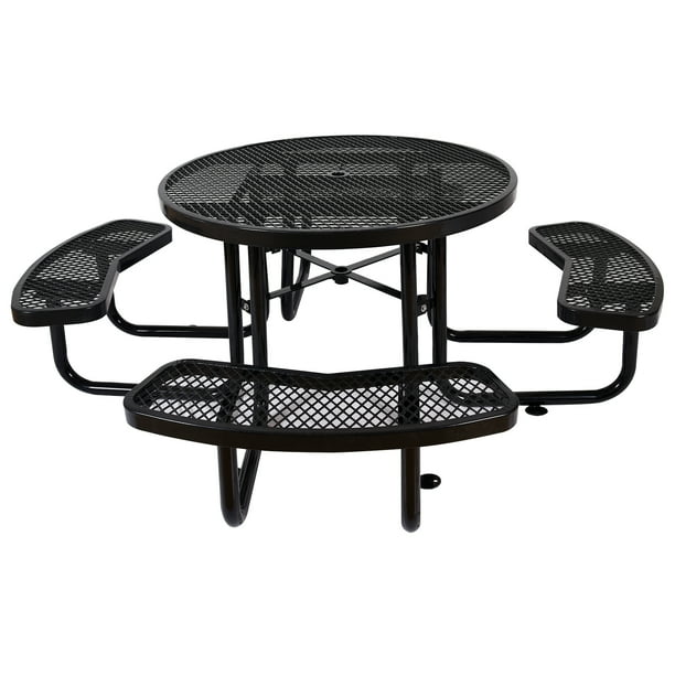 Expanded Metal Picnic Table for Outdoors Lifetime Picnic Table with