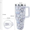 thumbnail image 3 of 40 oz Penguin Tumbler with Handle and Straw, Travel Mug Water Bottle, Stainless Steel Insulated Cup with Lid and Straw, Birthday Christmas Gifts, 3 of 6