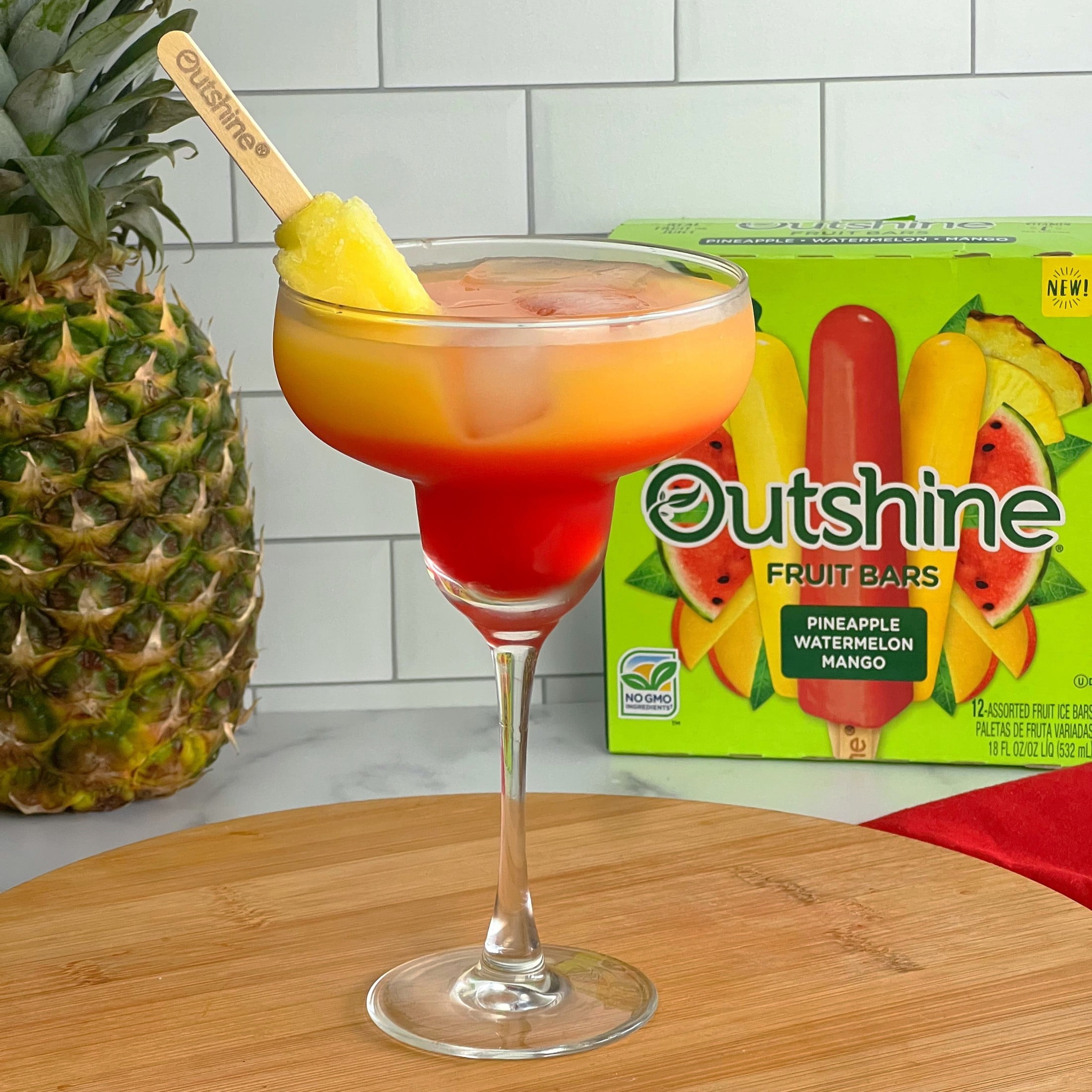 Outshine Pineapple, Watermelon, and Mango Mini Fruit Pops, Variety Pack, 12 Count