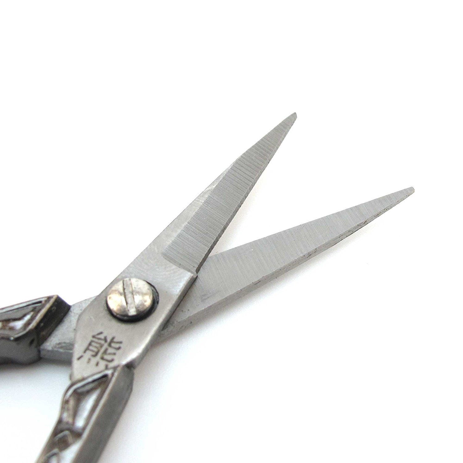 JubileeYarn Heirloom Craft Embroidery Scissors w/ Decorative Cast Handles Sun Motif - Black