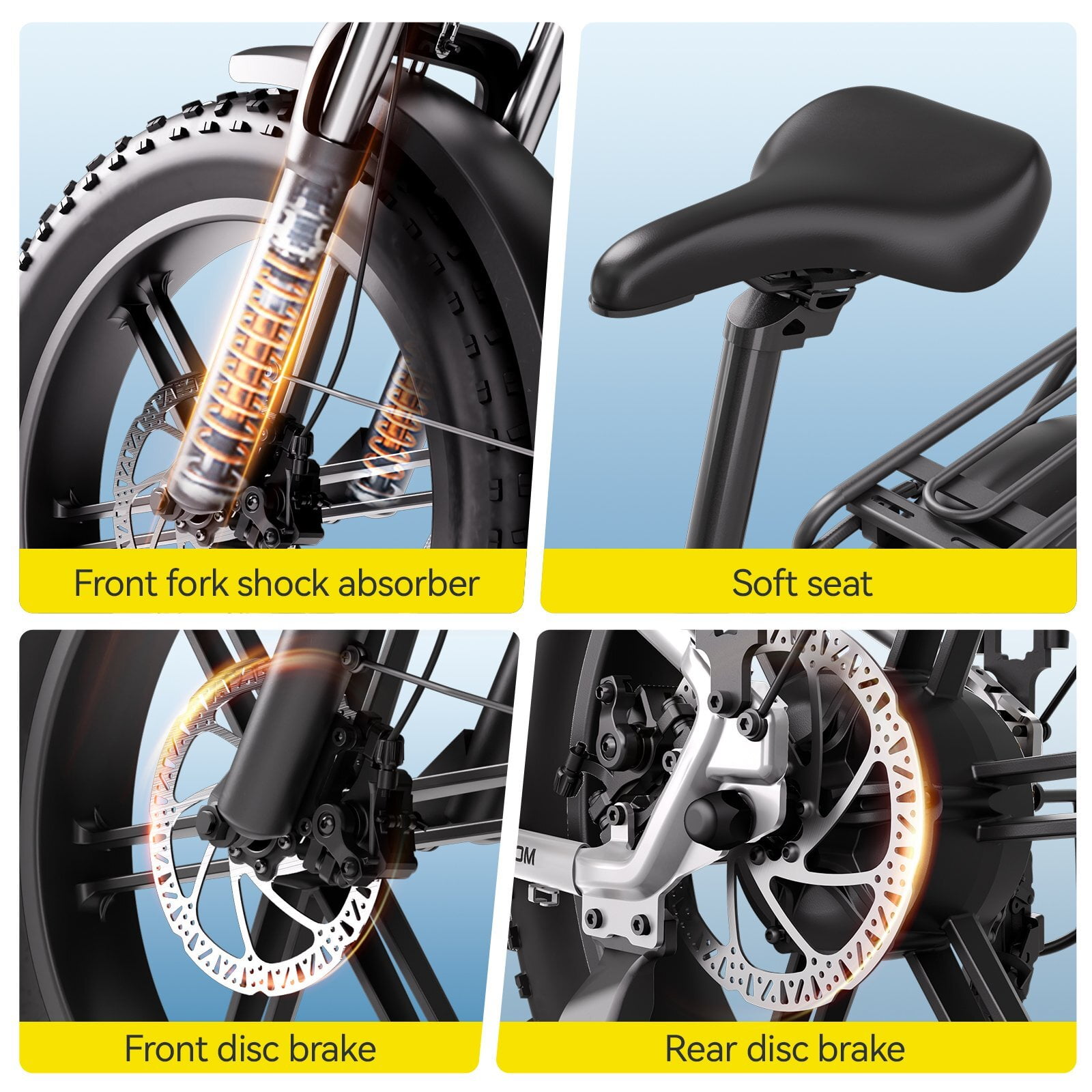 TST Electric Bike for Adult, 750W Motor 48V/15AH, UL2849, 20"x4" Fat Tire Mountain E-bike, Hydraulic Disc Brakes, APP Control
