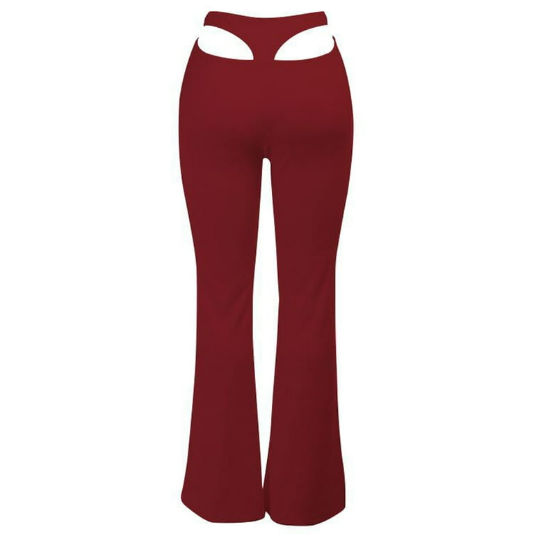 Fall Outfits for Women 2022 Women Sexy Hollow Flared Pants Stretch