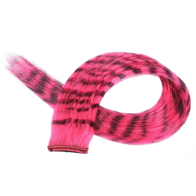 Feather Hair Extensions Colorful Fake Hair Clip In One Hairpiece