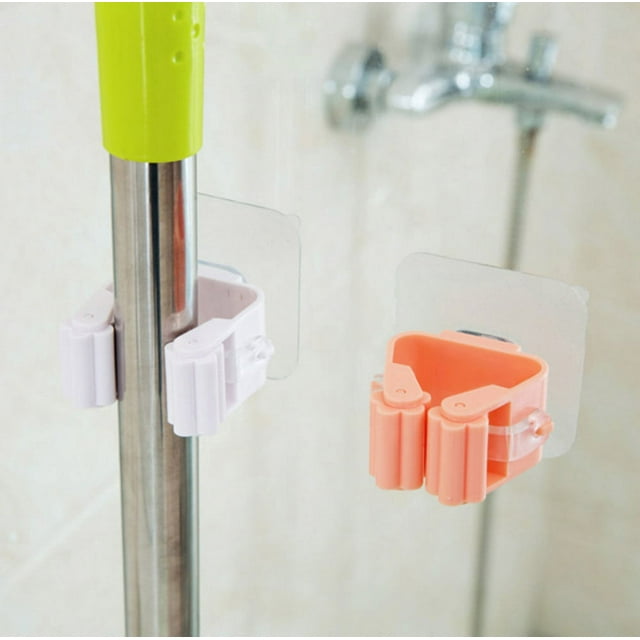 WHEANG Hooks for Hanging Wall Mounted Mop Organizer Holder Brush Broom Hanger Storage Rack Kitchen Tool One Size Multi-Color