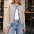 thumbnail image 5 of akafmk Cardigan Sweater for Women Button Front Cropped Cardigans Knit Sweaters Crewneck Soft Casual Fashion Fall Outfits, Size M, 5 of 6