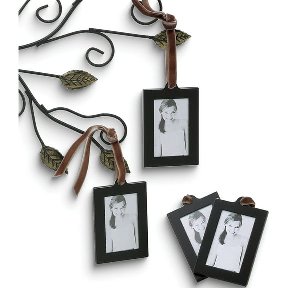 Fashion Set Of 4 Aluminum Hanging Wallet Size Frames (3.25 X 2.2) Made In China gm1922