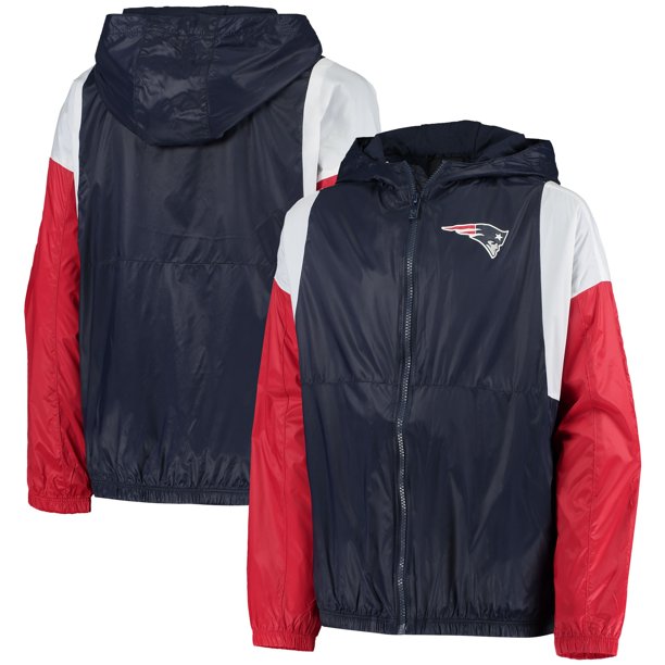 New England Patriots Youth Two Man Rush Full Zip Windbreaker Jacket Navy Walmart Com Walmart Com