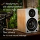 Fluance Ai41 Powered 2-Way 2.0 Stereo Bookshelf Speakers with 5" Drivers, 90W Amplifier for Turntable, TV, PC and Bluetooth 5 Wireless Music Streaming with RCA, Optical & Subwoofer Out (Lucky Bamboo) - image 3 of 8