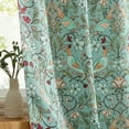 thumbnail image 3 of THD Florencia Floral & Birds Patterned Window Back Tab Rod Pocket Curtains Bedroom - Light Blocking Darkening Window Panels, Set of 2, 3 of 8