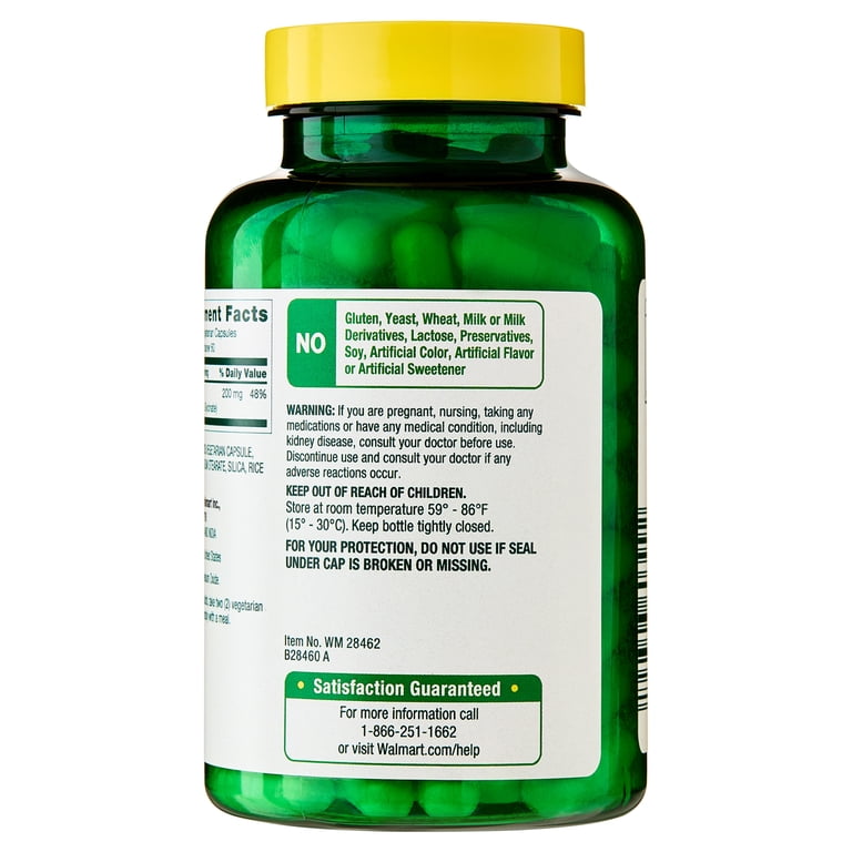 Spring Valley Magnesium Glycinate Capsules, 200mg, 120 Ct photo 7