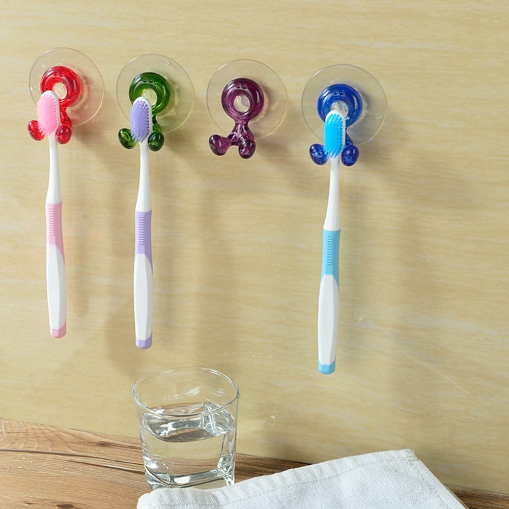 New Cute Home Bathroom Toothbrush Suction Holder Rack Wall Mount Hang Stand Hot