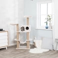 thumbnail image 7 of TRIXIE Federico Plush & Sisal 4-Level 56" Cat Tree Scratching Posts Condo Hammock Greige, 7 of 7